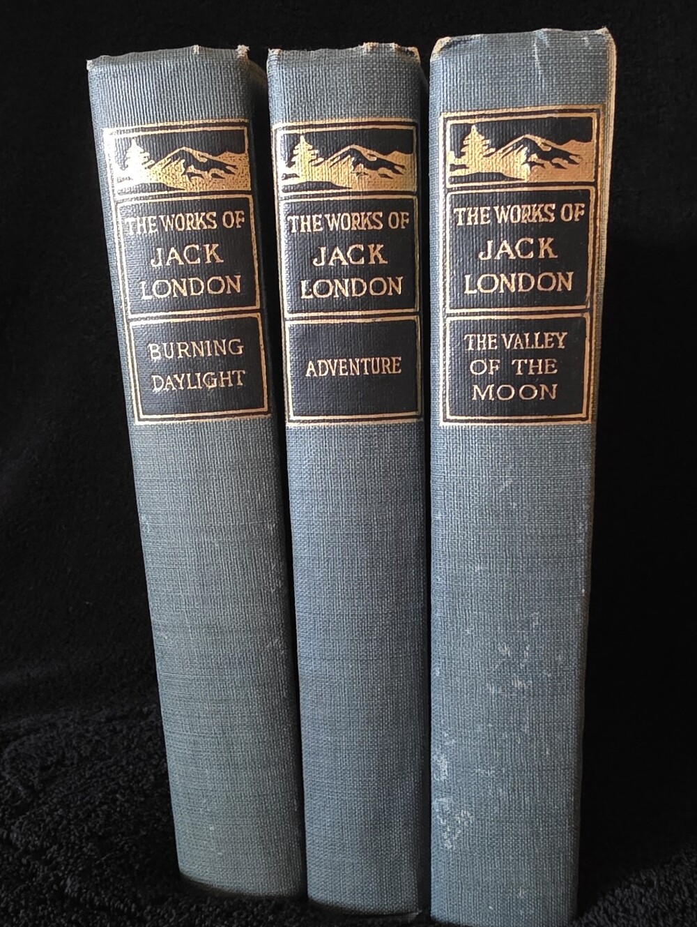 Antique 1917 Jack London Works Hardcover Books Set of 3